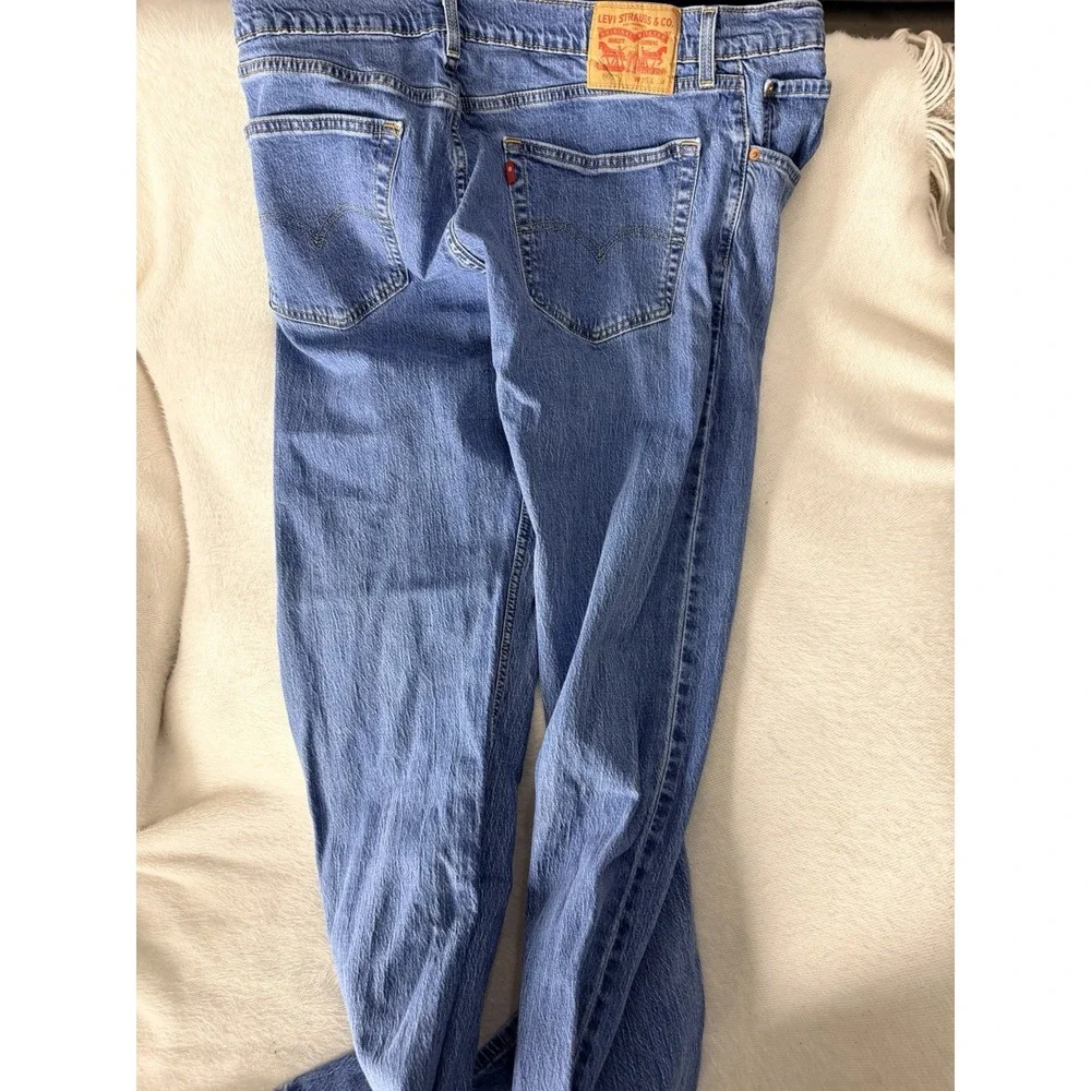 Levi's 505 Jeans Mens 36x34 Regular Straight Fit Medium Stonewash Blue W36 L34